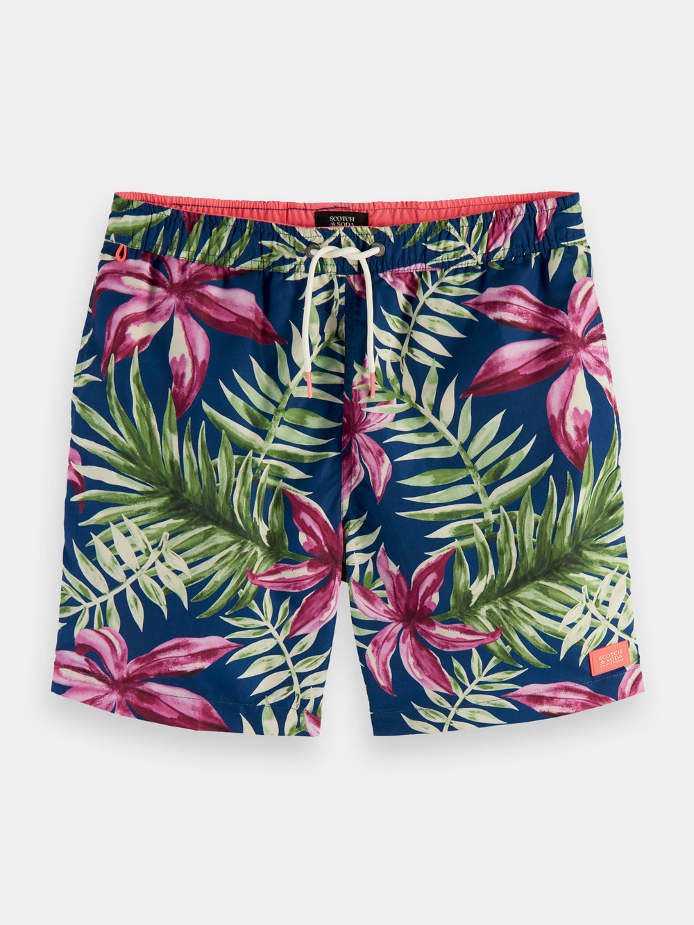 Printed mid-length swim shorts - Scotch & Soda AU