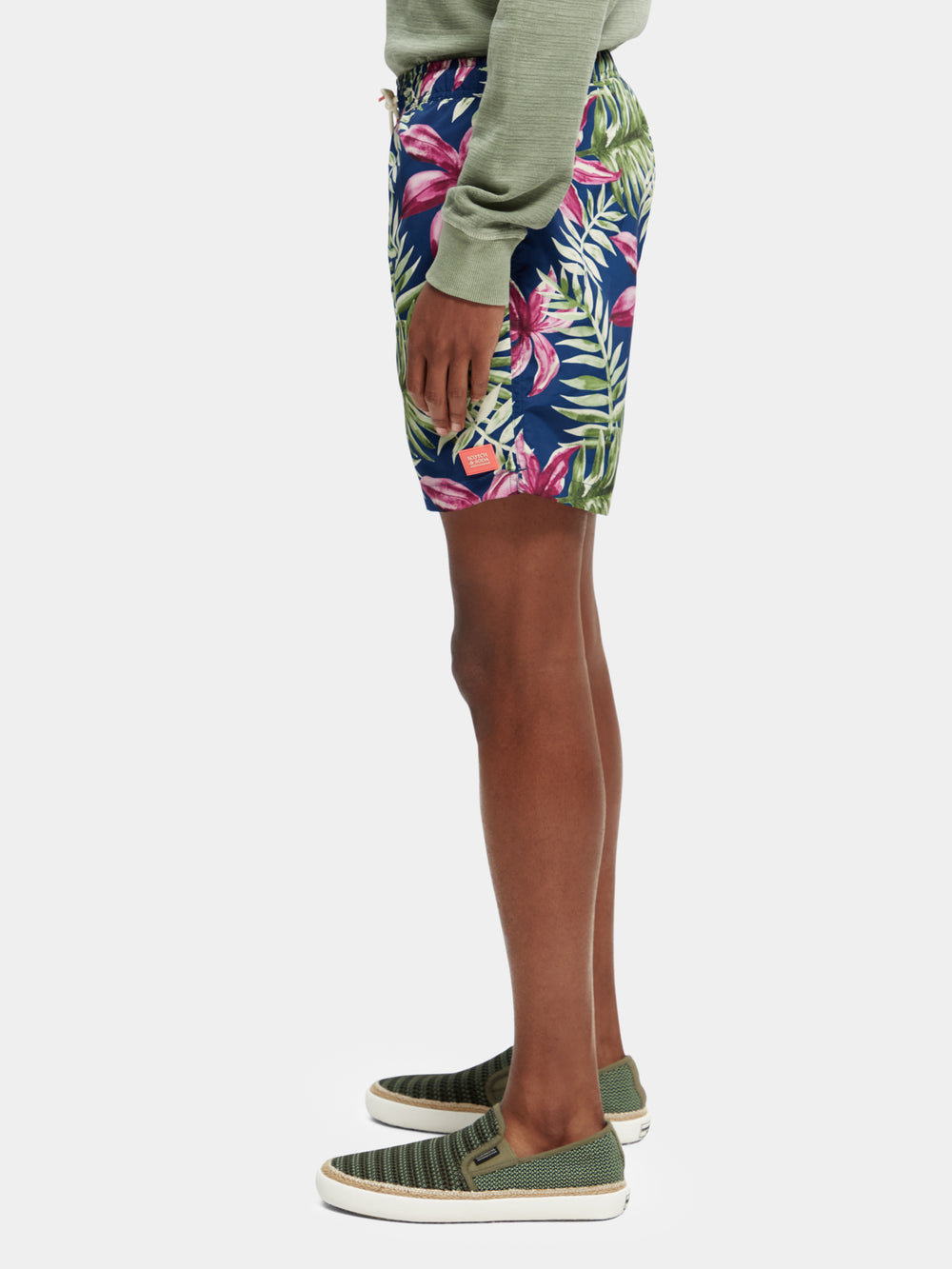 Printed mid-length swim shorts - Scotch & Soda AU