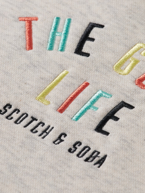 Chest embroidery crewneck sweat - Scotch & Soda AU