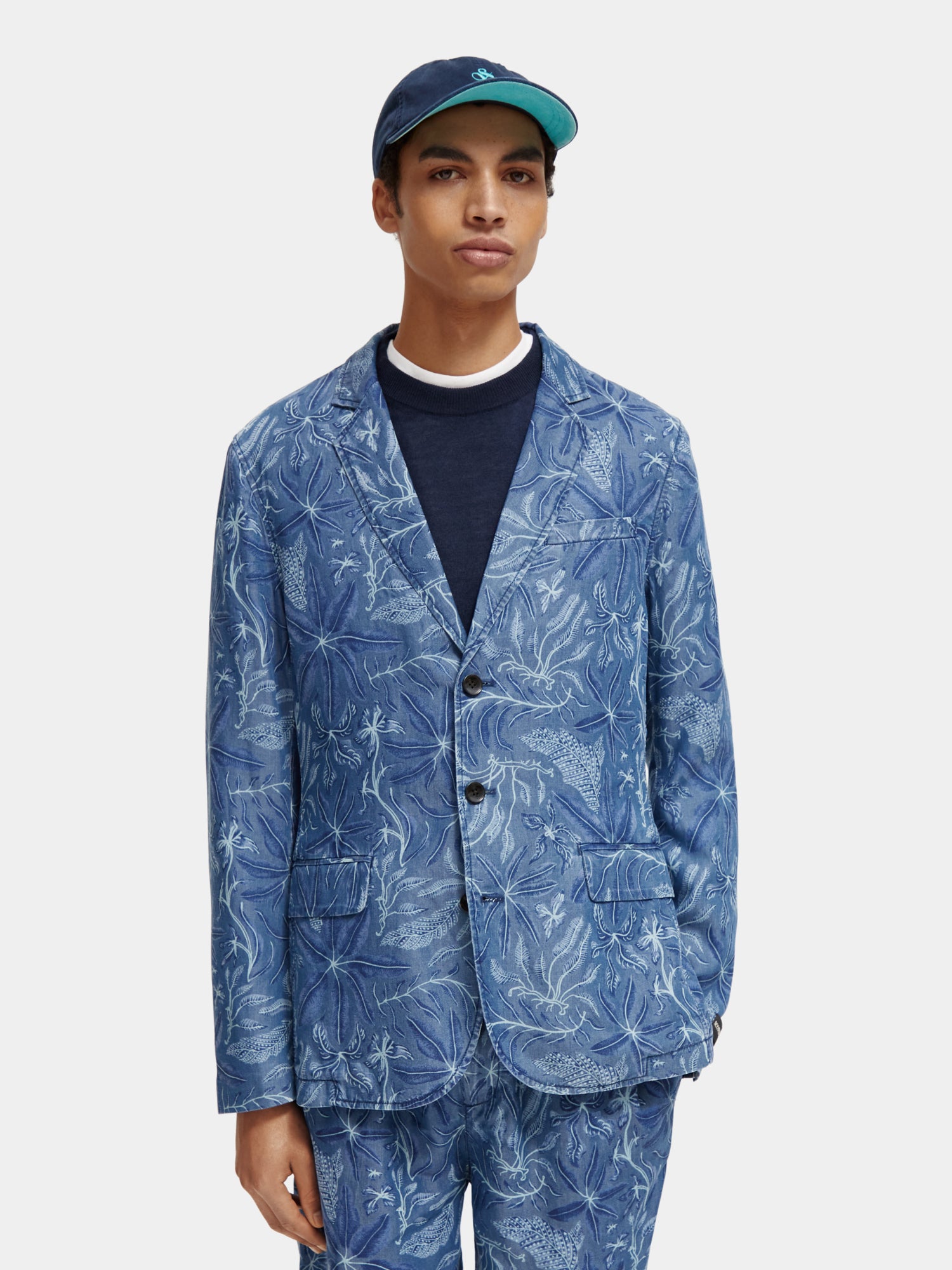 Unconstructed allover printed tencel blazer - Scotch & Soda AU