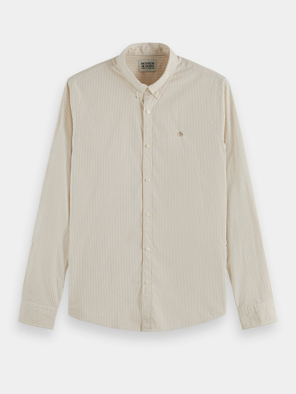 Slim-fit organic cotton poplin shirt - Scotch & Soda AU