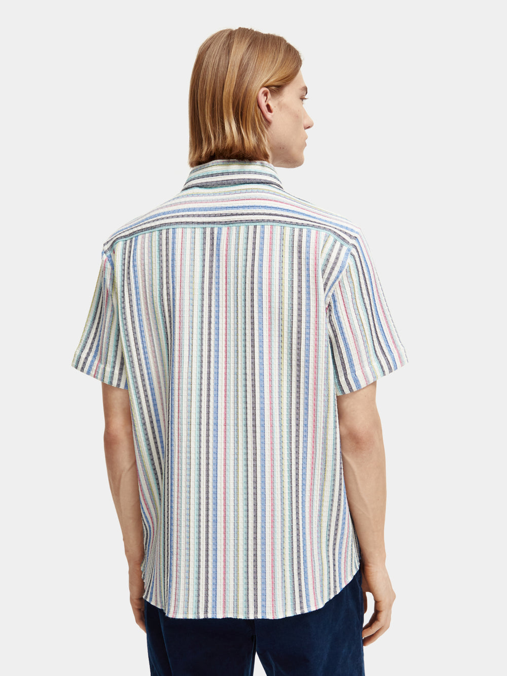Striped structured camp shirt - Scotch & Soda AU