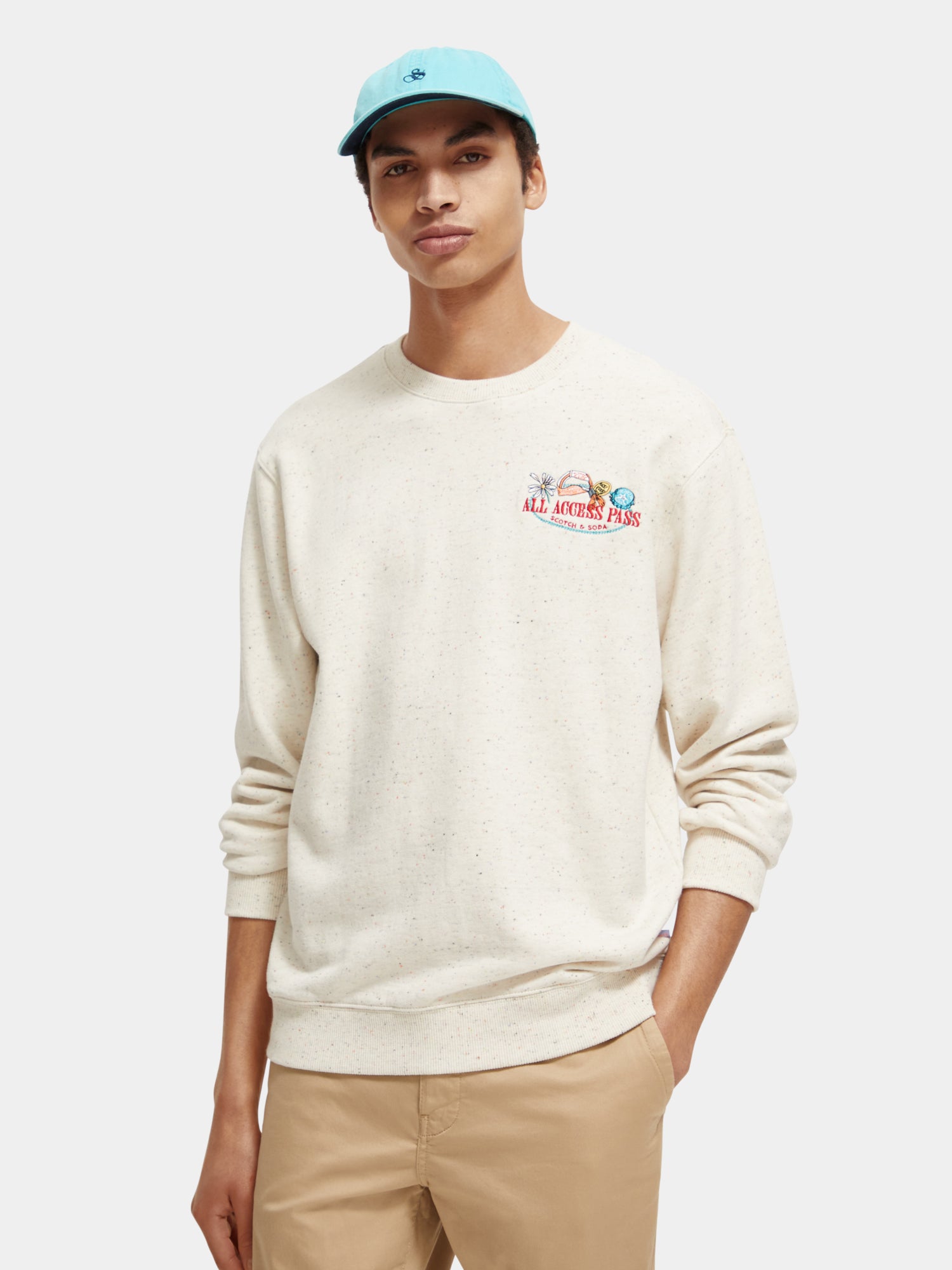 Embroidered crewneck sweatshirt best sale