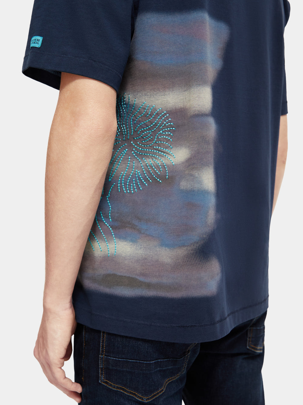 Relaxed-fit embroidered t-shirt - Scotch & Soda AU
