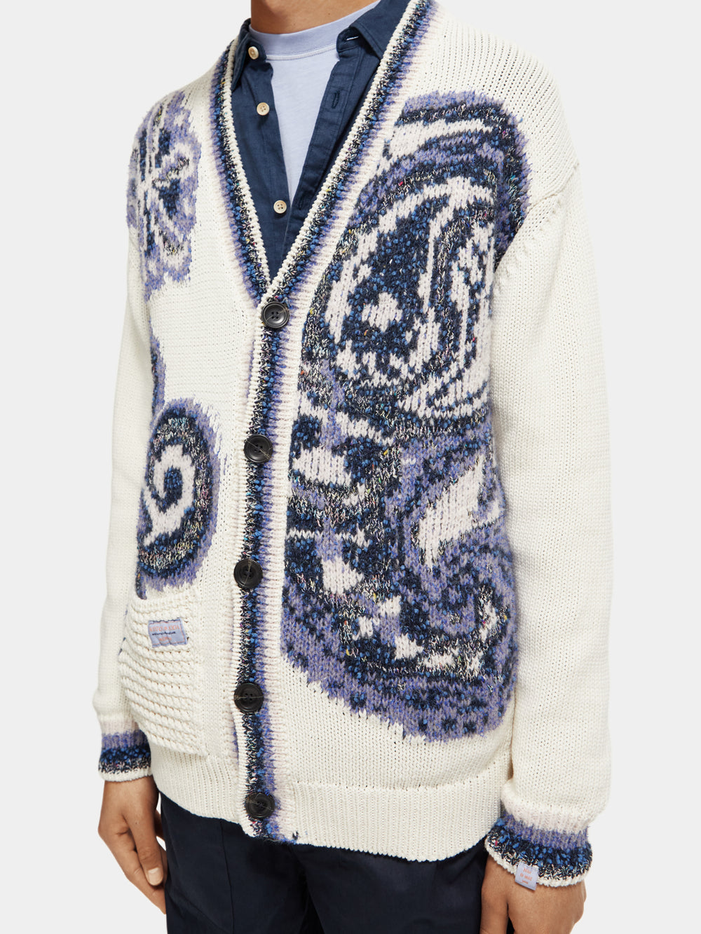 Intarsia knitted cardigan - Scotch & Soda AU
