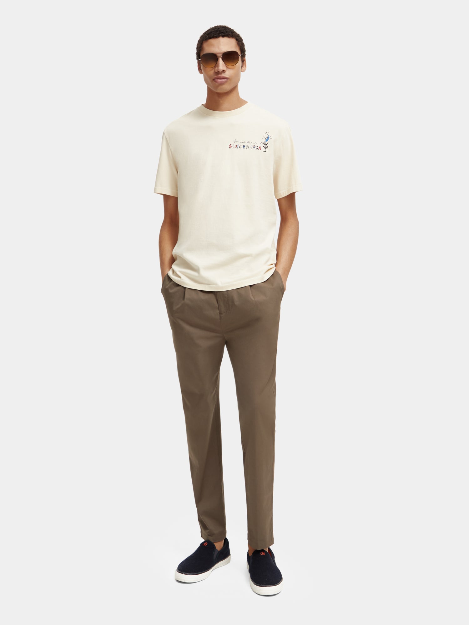 Morton slim-fit poplin jogger pants - Scotch & Soda AU