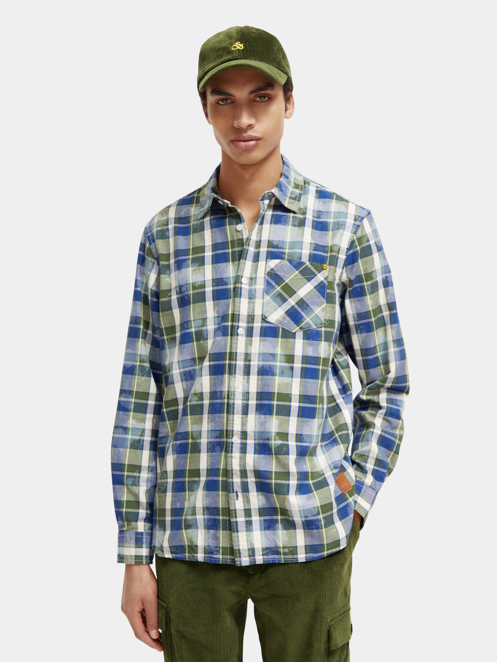 Washed checked workwear shirt - Scotch & Soda AU