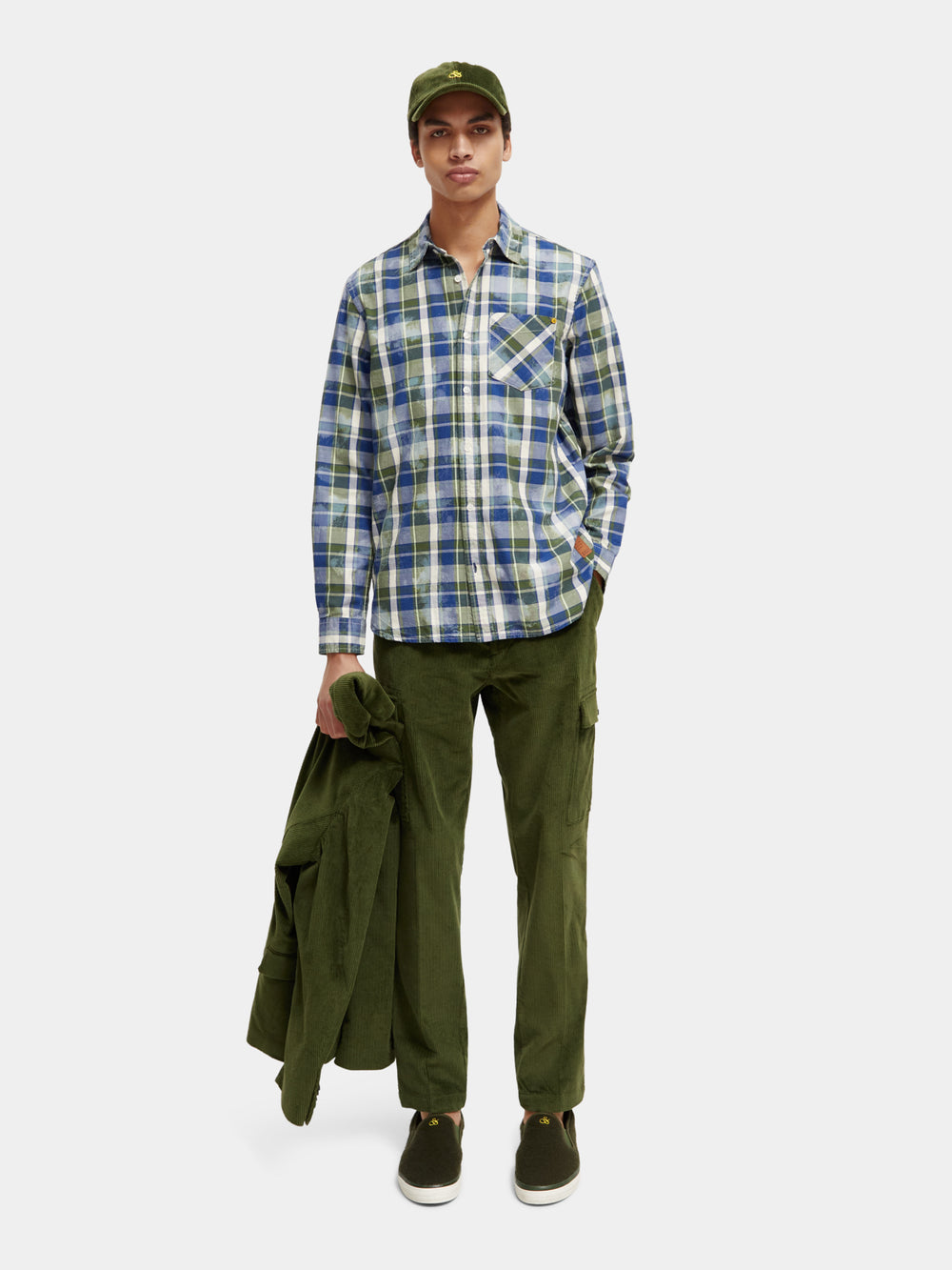 Washed checked workwear shirt - Scotch & Soda AU