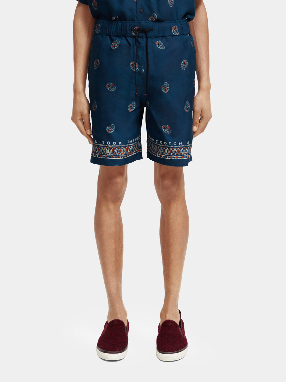 Printed relaxed-fit Bermuda shorts - Scotch & Soda AU