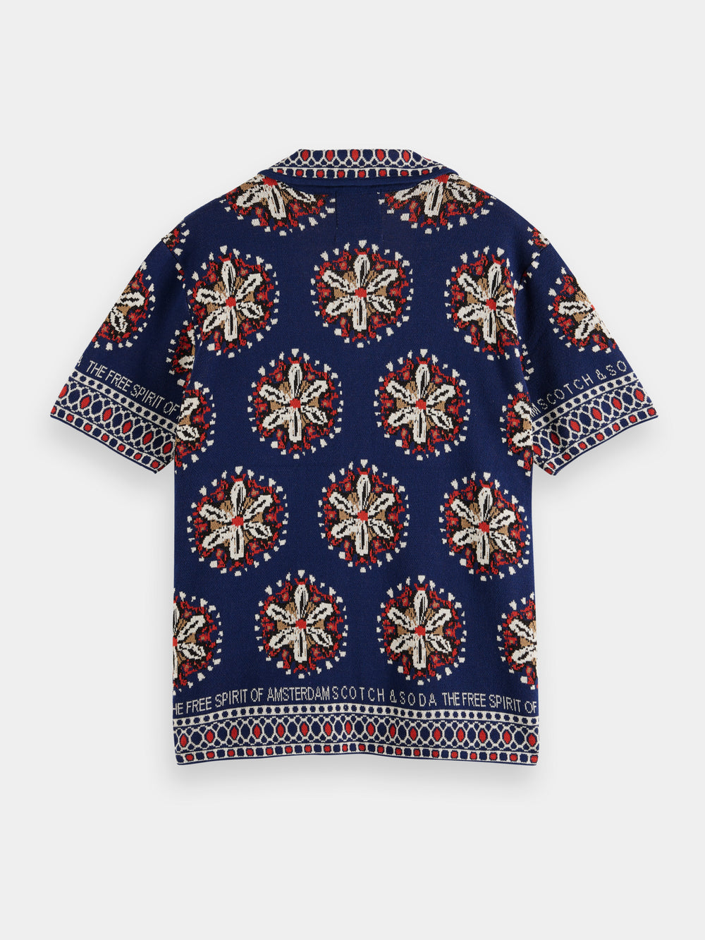 Jacquard knitted short sleeved shirt - Scotch & Soda AU