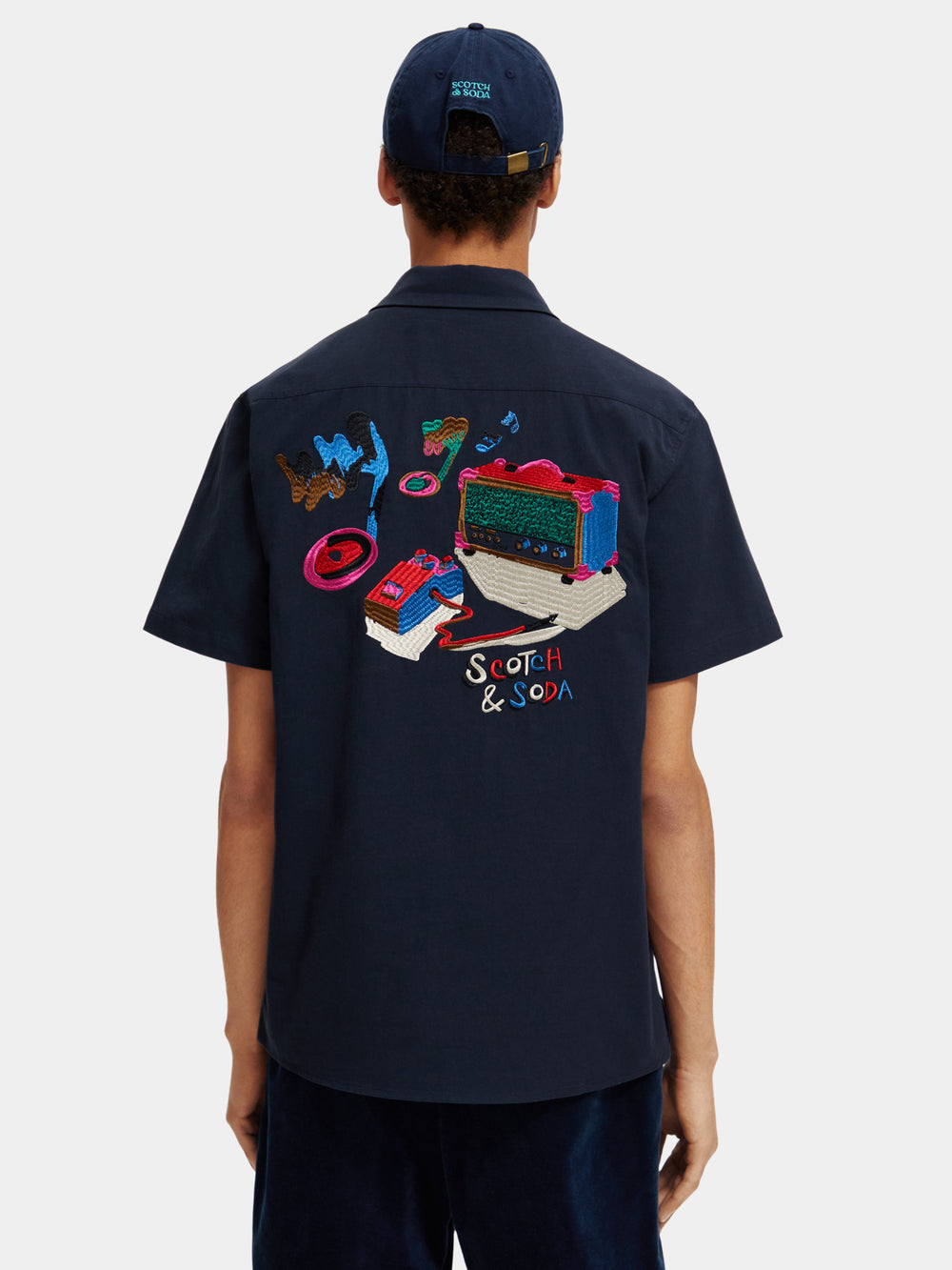 Regular-fit embroidered camp shirt - Scotch & Soda AU