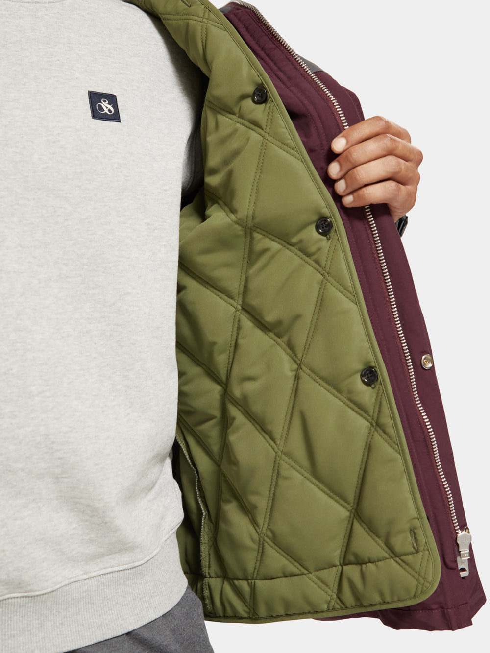 2 in 1 mid-length parka - Scotch & Soda AU