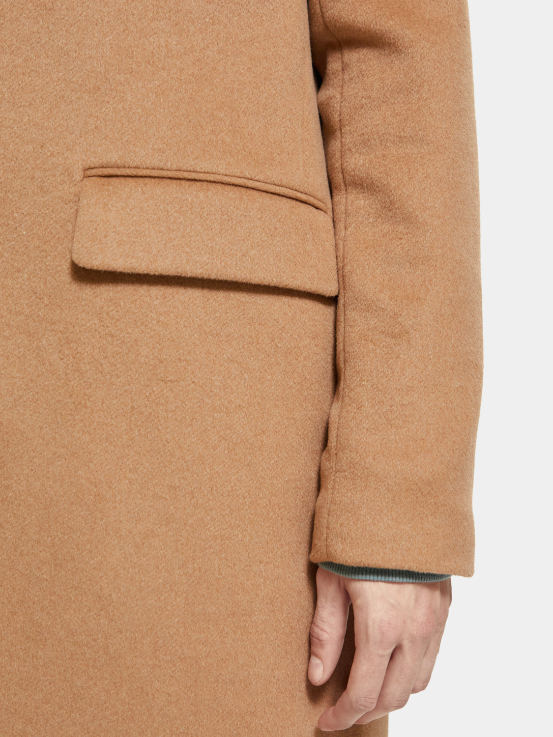 Single-breasted wool blend overcoat - Scotch & Soda AU