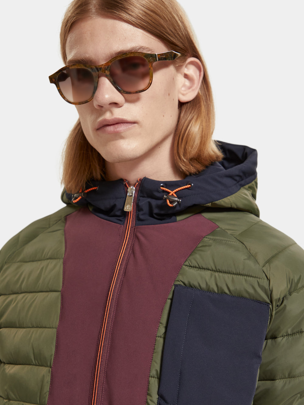 Colourblock quilted bomber jacket - Scotch & Soda AU