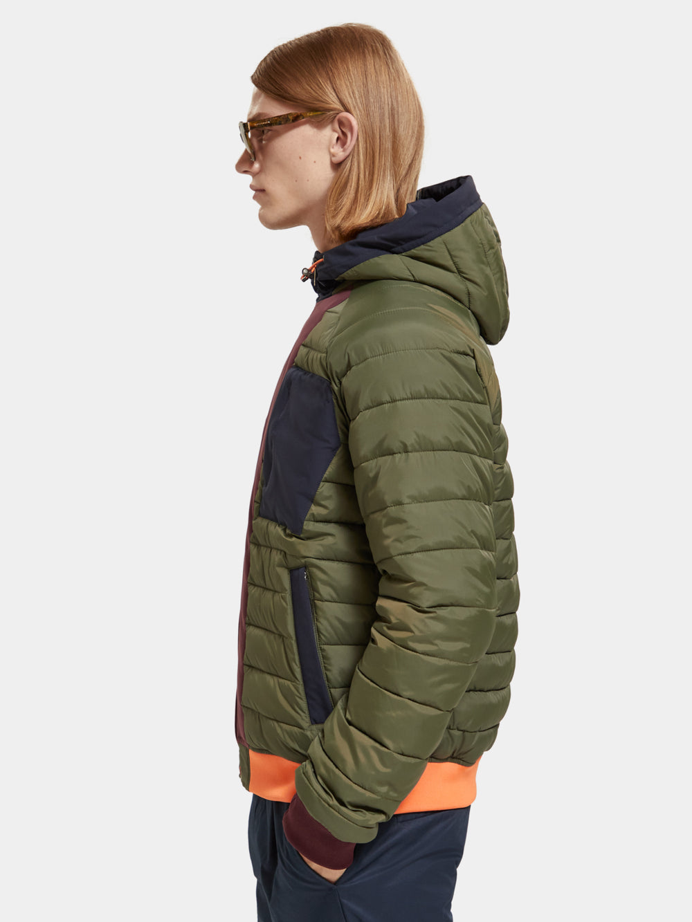 Colourblock quilted bomber jacket - Scotch & Soda AU