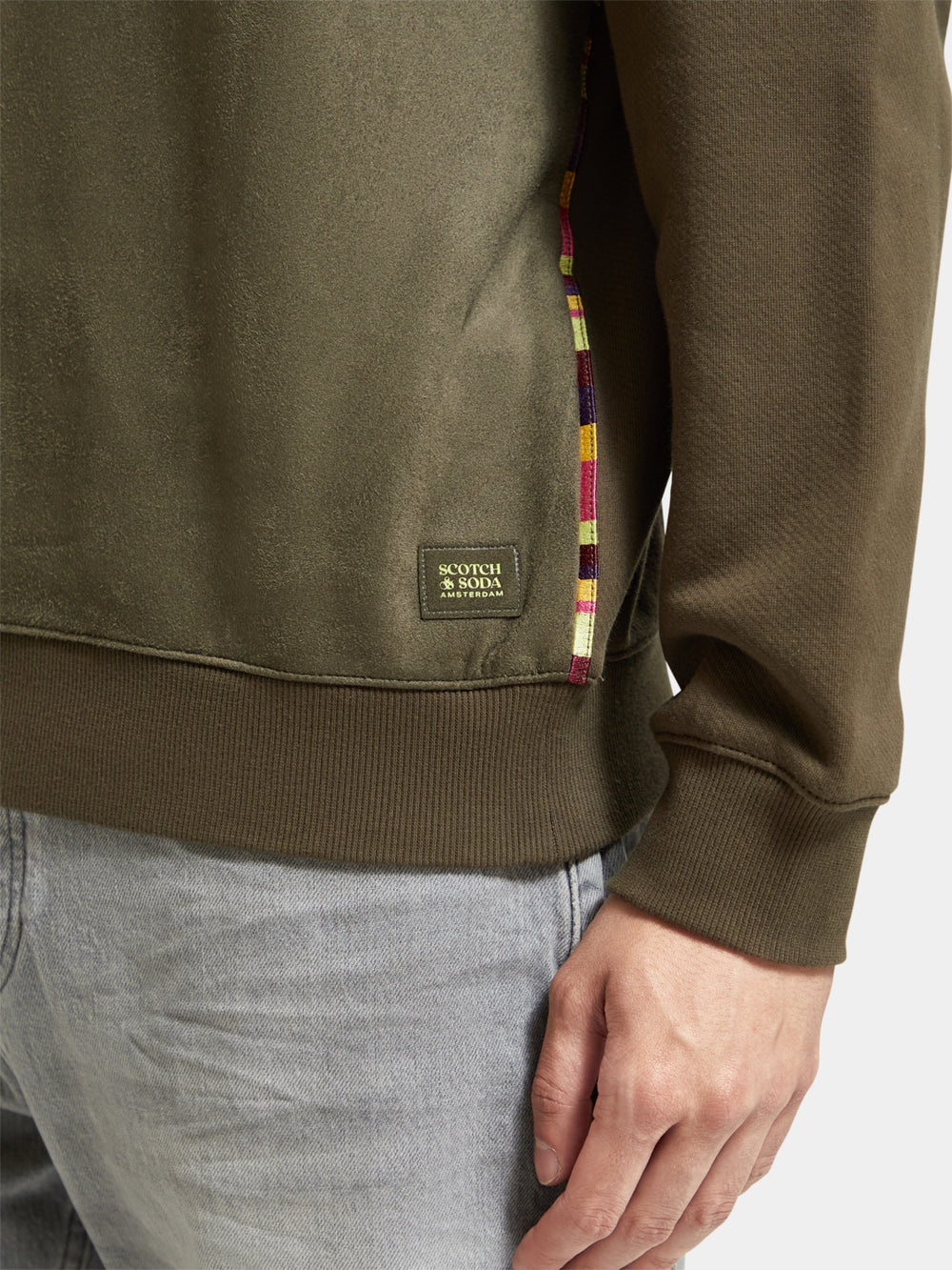 Relaxed-fit felpa mix sweatshirt - Scotch & Soda AU