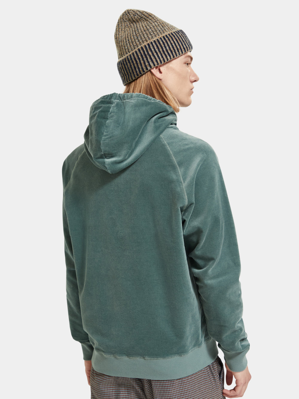 Tape-trimmed corduroy hoodie - Scotch & Soda AU