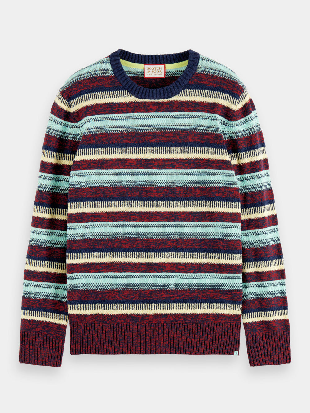 Regular-fit mixed yarn striped pullover - Scotch & Soda AU