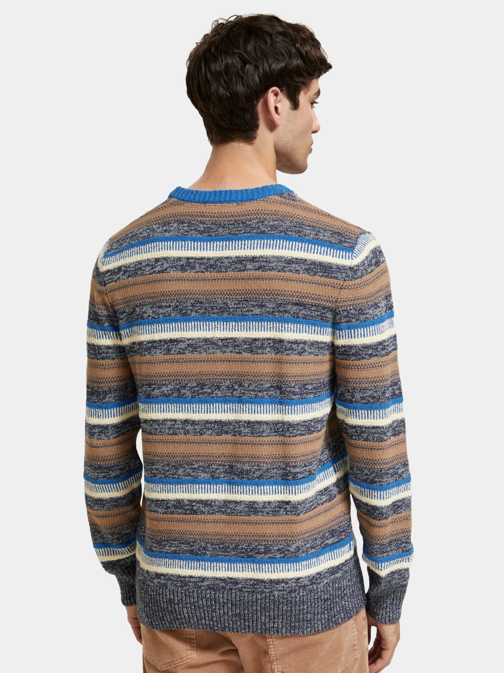 Regular-fit mixed yarn striped pullover - Scotch & Soda AU