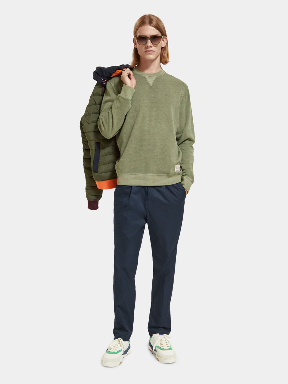 Regular-fit garment-dyed sweatshirt - Scotch & Soda AU