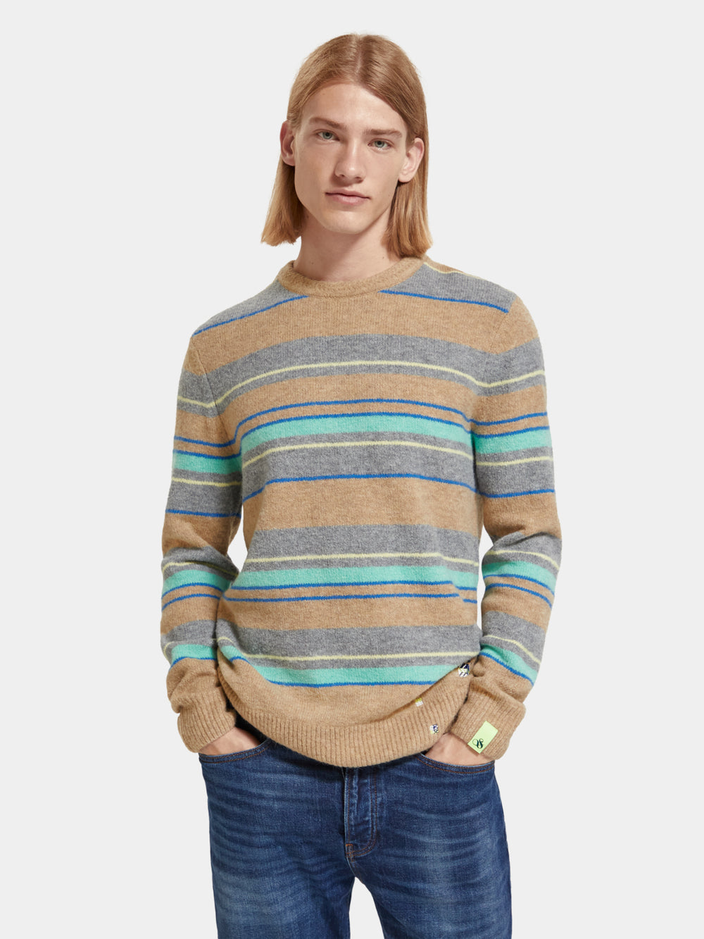 Regular-fit wool striped sweater - Scotch & Soda AU