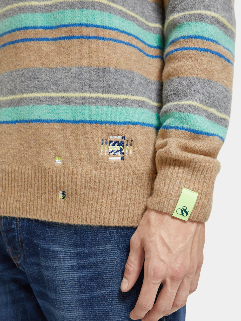 Regular-fit wool striped sweater - Scotch & Soda AU
