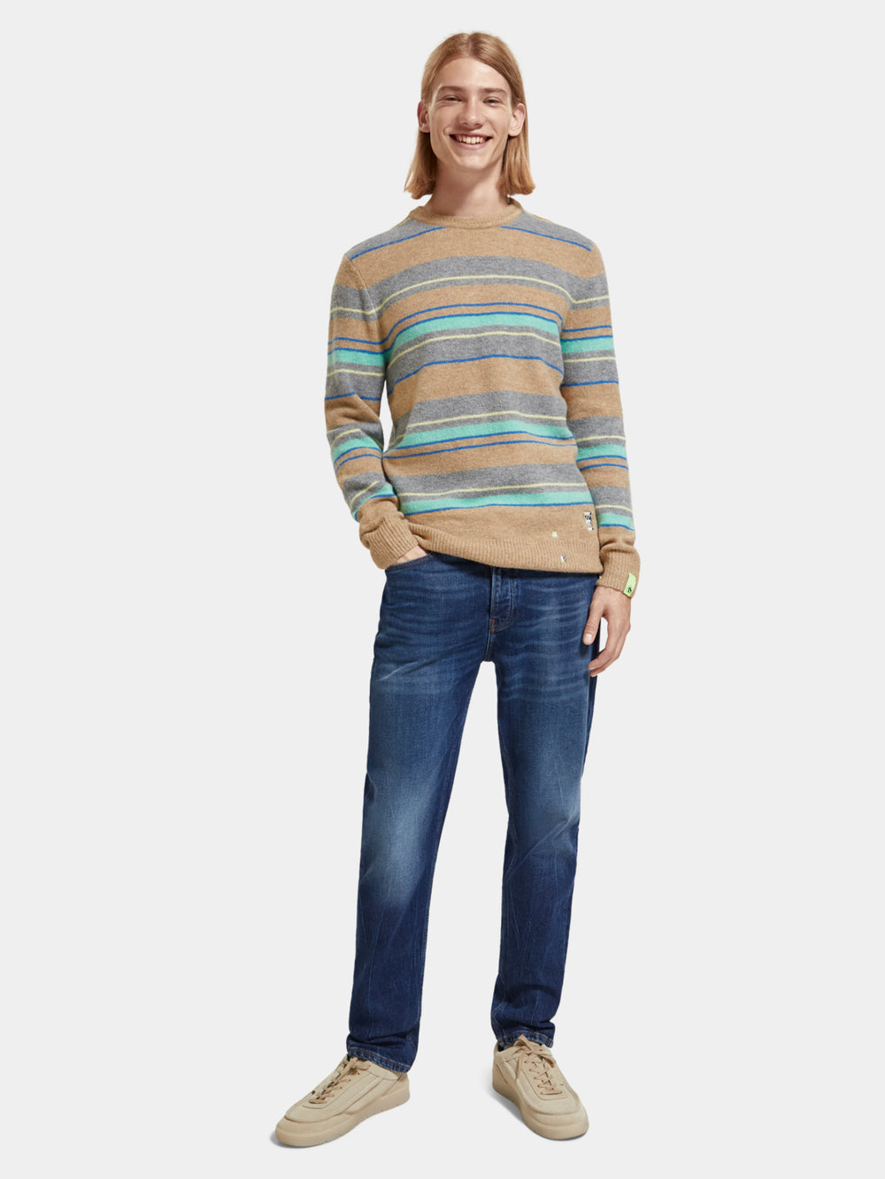 Regular-fit wool striped sweater - Scotch & Soda AU