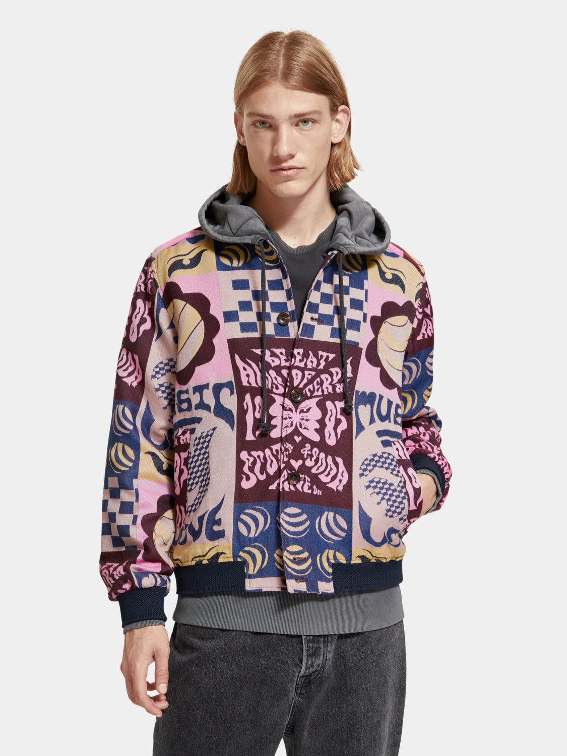 Jacquard bomber jacket - Scotch & Soda AU