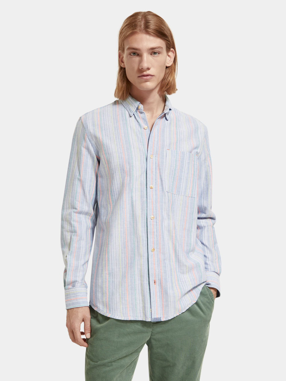 Dobby striped shirt - Scotch & Soda AU