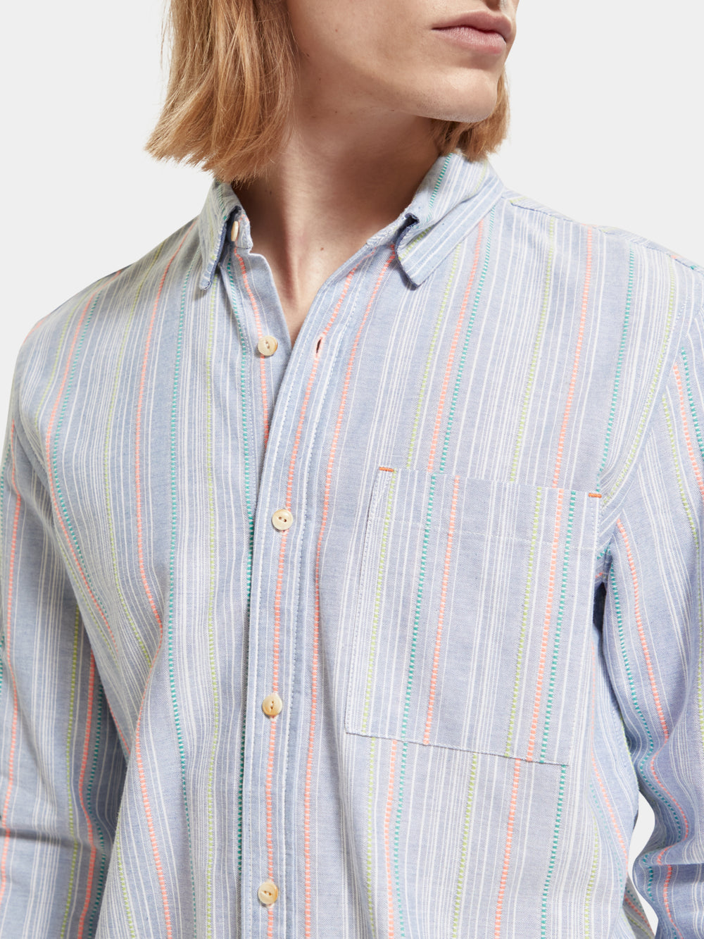 Dobby striped shirt - Scotch & Soda AU