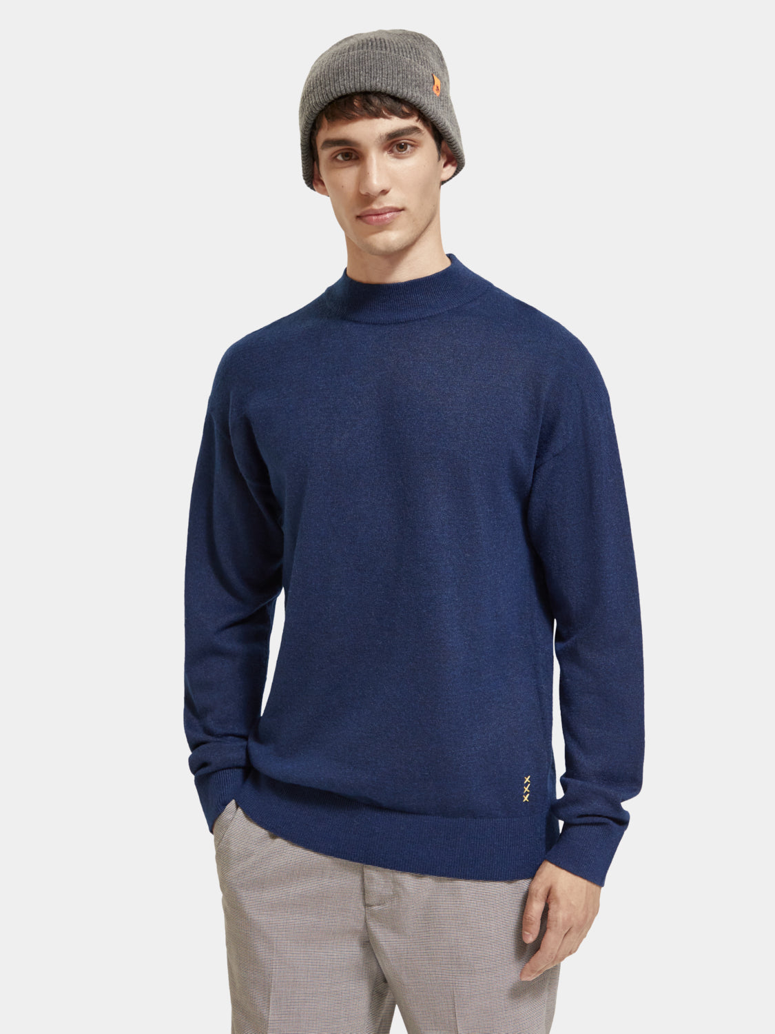 Dropped shoulder high neck sweater - Scotch & Soda AU