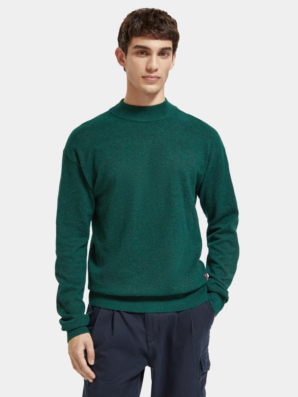 Dropped shoulder high neck sweater - Scotch & Soda AU