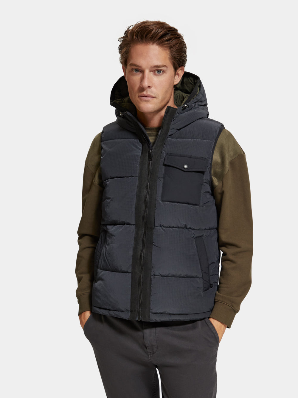 Hooded quilted bodywarmer - Scotch & Soda AU