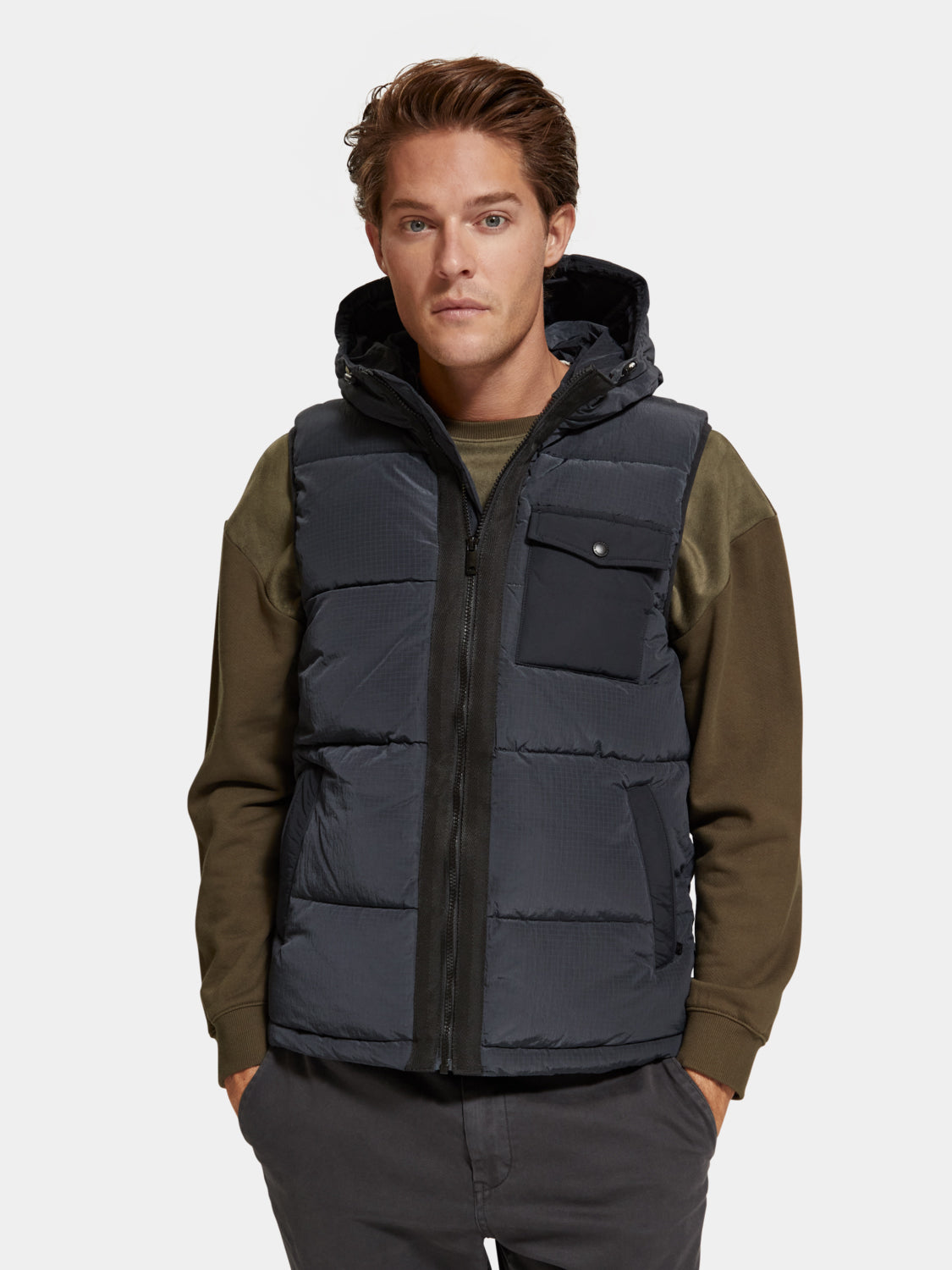 Hooded quilted bodywarmer - Scotch & Soda AU