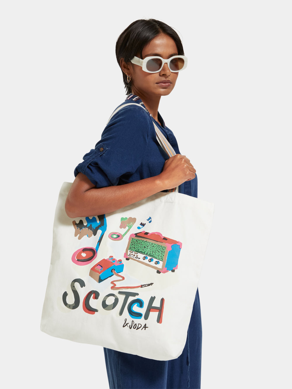 Artwork canvas tote bag - Scotch & Soda AU