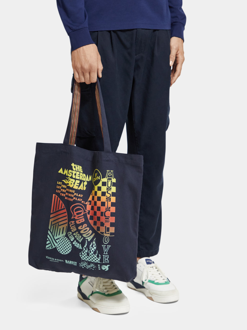 Canvas artwork tote bag - Scotch & Soda AU