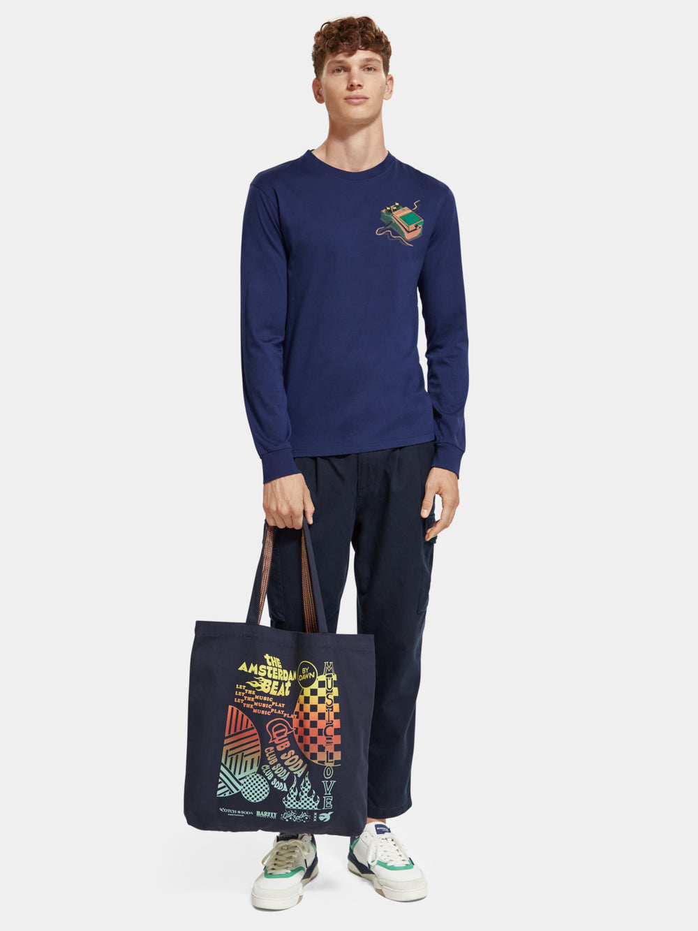 Canvas artwork tote bag - Scotch & Soda AU