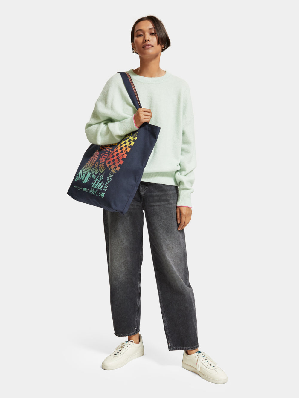 Canvas artwork tote bag - Scotch & Soda AU