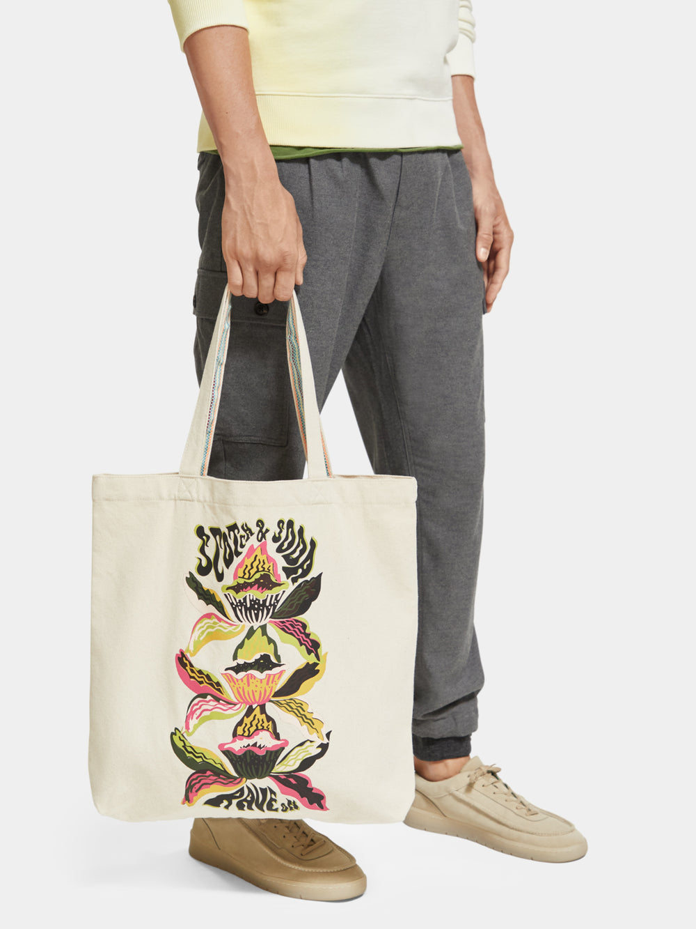 Canvas artwork tote bag - Scotch & Soda AU