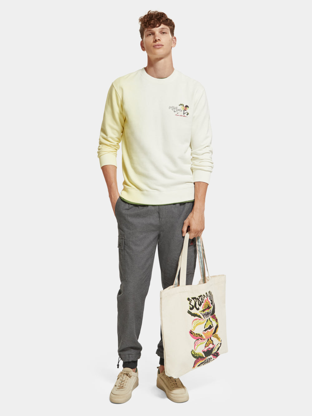 Canvas artwork tote bag - Scotch & Soda AU