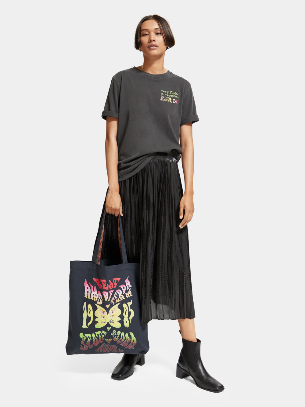 Canvas artwork tote bag - Scotch & Soda AU