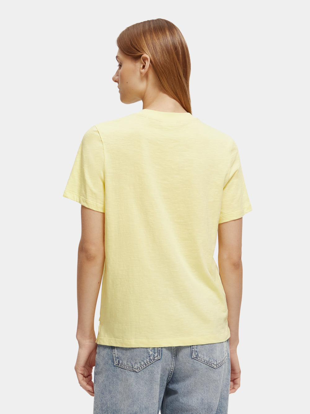 Regular-fit t-shirt with splitted hem – Scotch & Soda AU