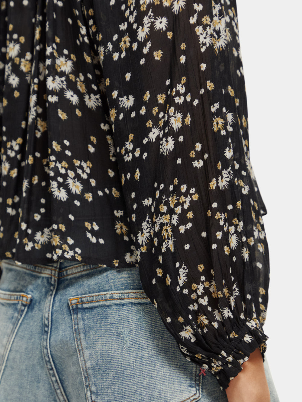 Contrast ruffle blouse - Scotch & Soda AU