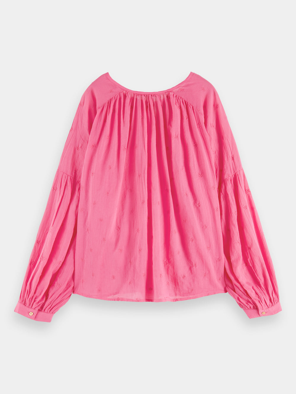 Voluminous popover top with allover embroidery - Scotch & Soda AU