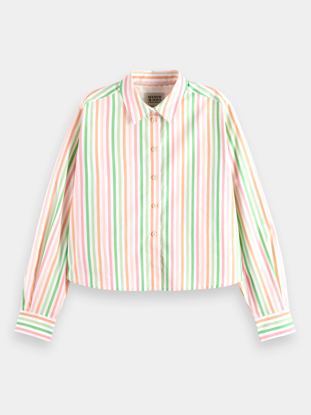 Multi-striped boxy-fit shirt - Scotch & Soda AU