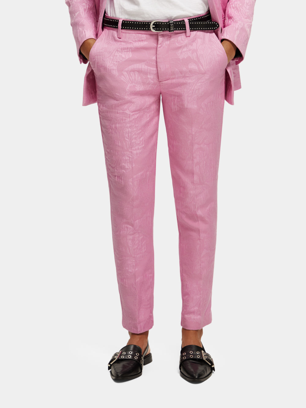 Lowry mid-rise slim jacquard pants - Scotch & Soda AU