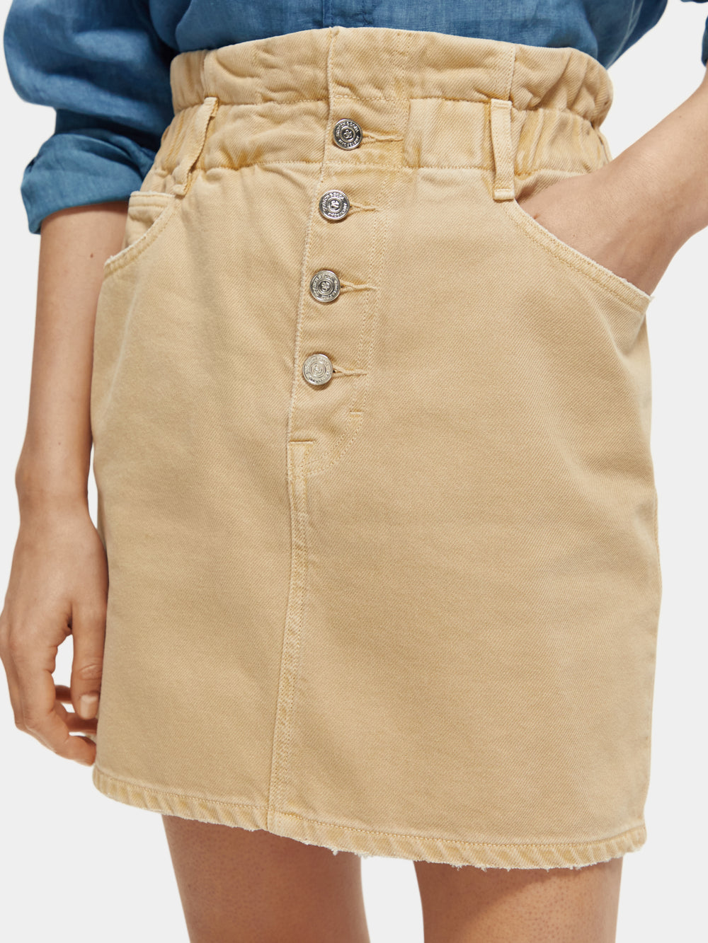 Break garment-dyed mini skirt - Scotch & Soda AU