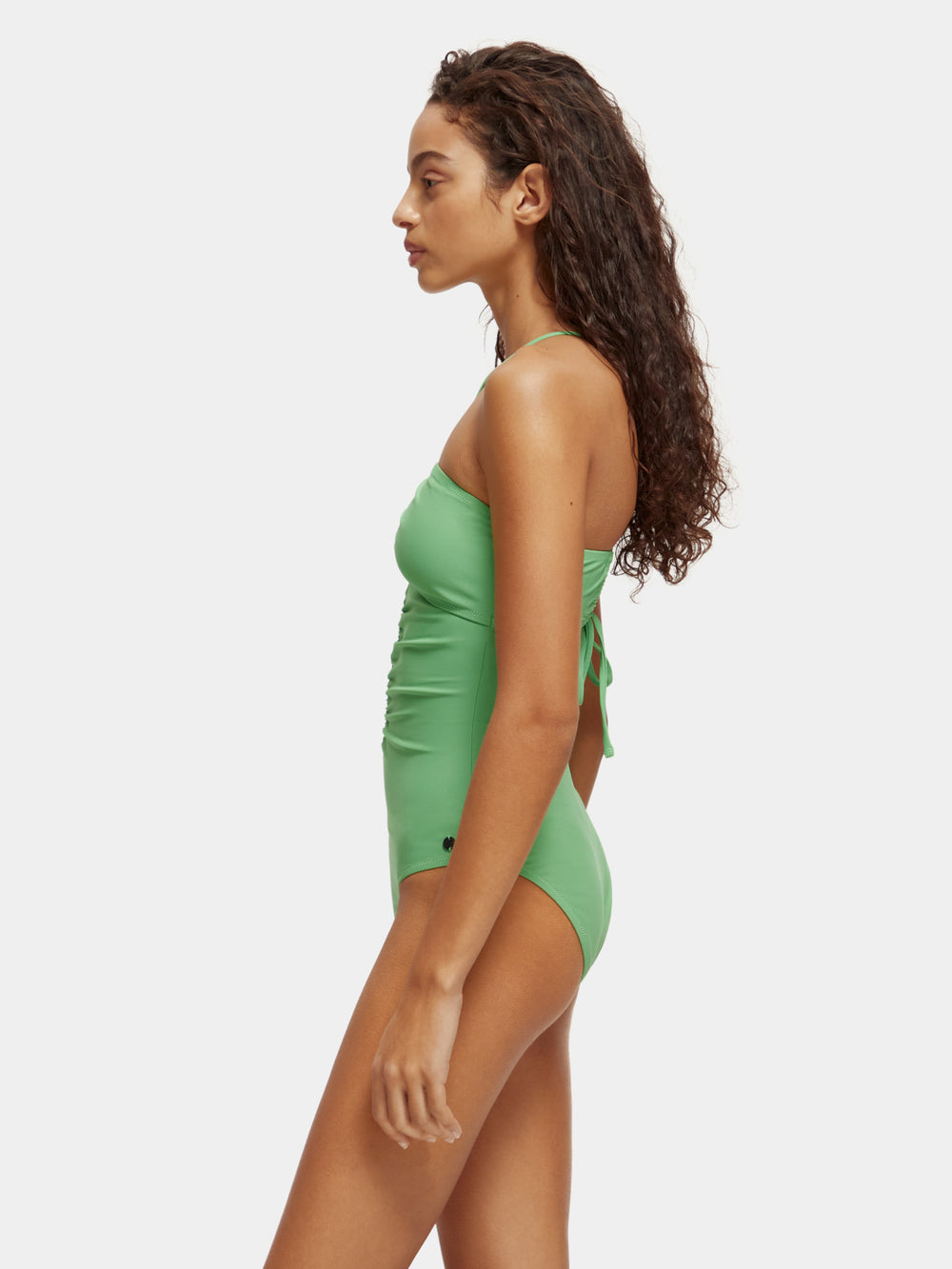 Ruched front halter swimsuit - Scotch & Soda AU