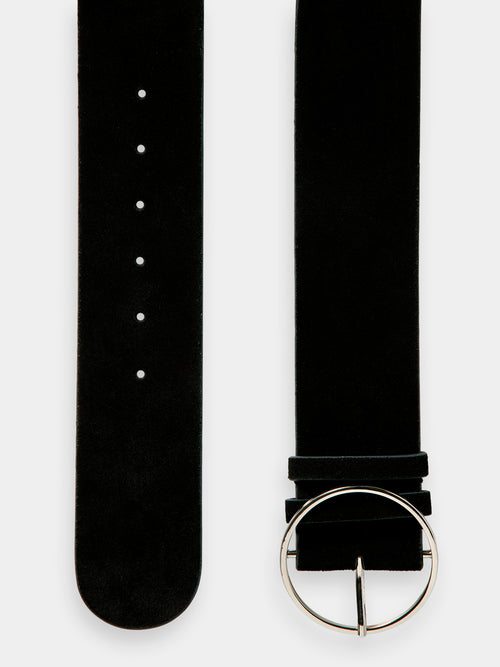 Wide leather suede belt - Scotch & Soda AU