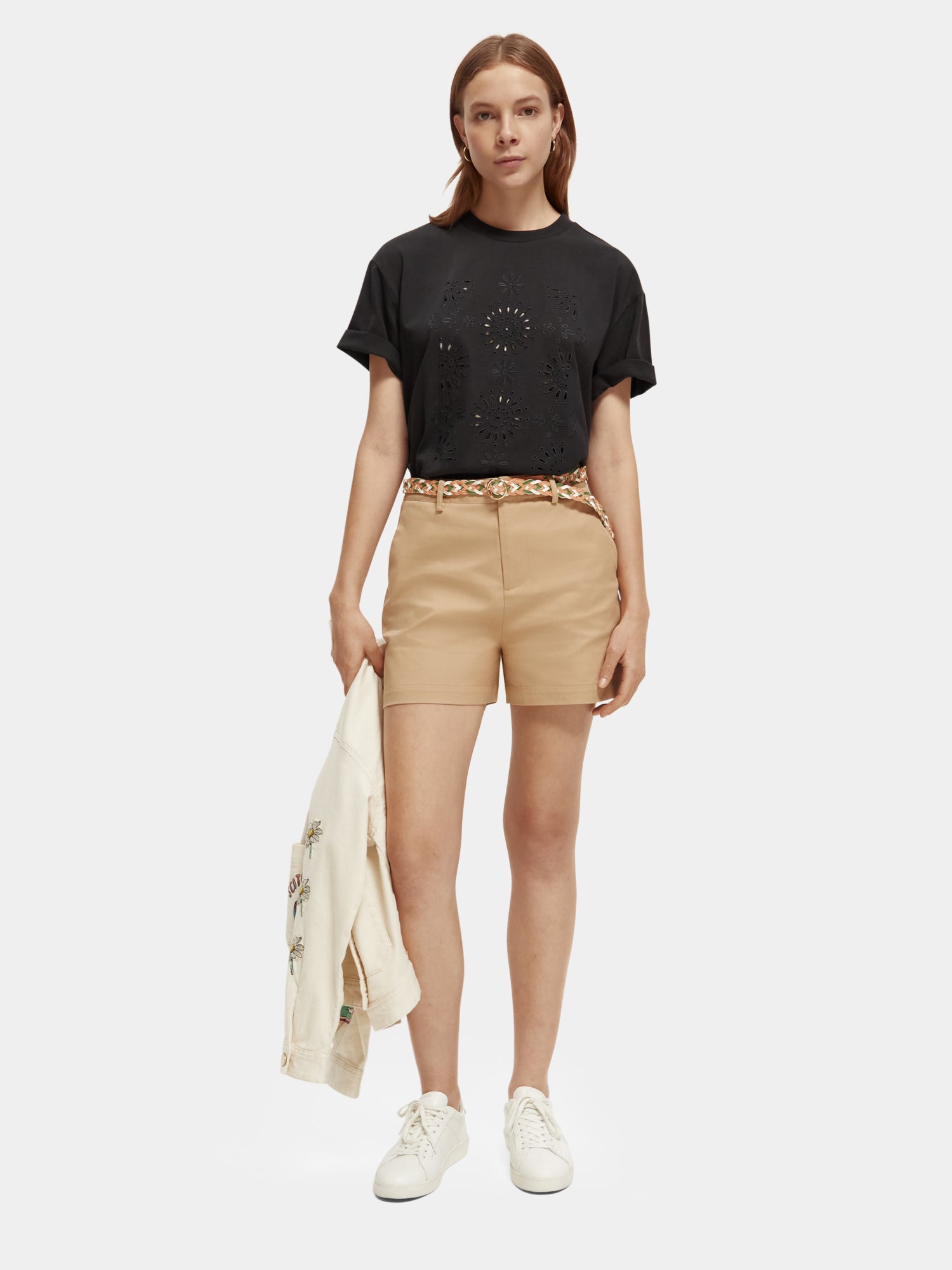 Chino shorts cheap womens h&m